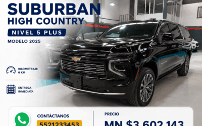 2025 SUBURBAN HIGH COUNTRY NIVEL 5 PLUS – COLOR NEGRO