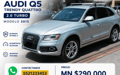 2013 AUDI Q5 TRENDY QUATTRO 2.0 TURBO NIVEL 3 – COLOR PLATA