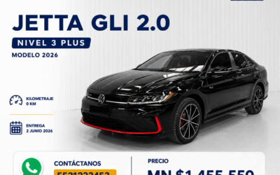 2026 VOLKSWAGEN JETTA GLI NIVEL 3 PLUS – COLOR NEGRO