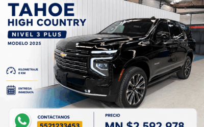 2025 TAHOE HIGH COUNTRY NIVEL 3 PLUS – COLOR NEGRO